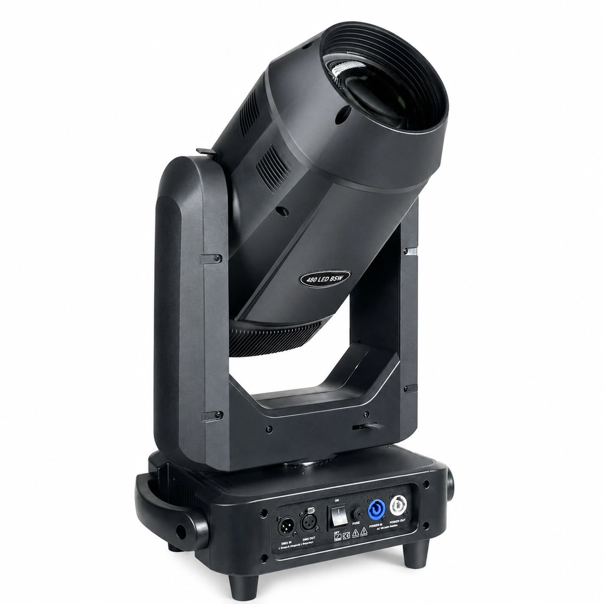 SurgeFX Kraken 480W LED CMY 3-in-1 beam spot wash moving head on a clean white background