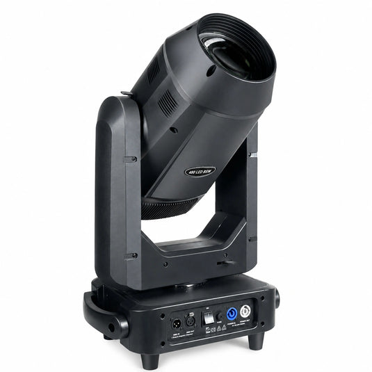 SurgeFX Kraken 480W LED CMY 3-in-1 beam spot wash moving head on a clean white background