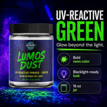 Lumos Dust - UV Glow Foam Powder - Uv Reactive Green