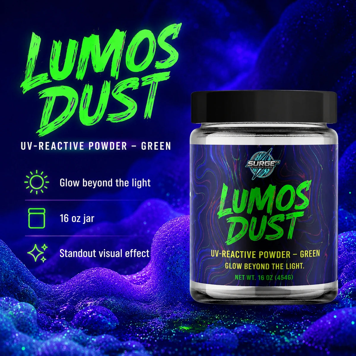 Lumos Dust - UV Glow Foam Powder - Glow Beyond The Light