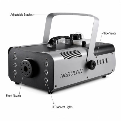 Nebulon 1500 fog machine product details for stage, party, and event atmosphere.