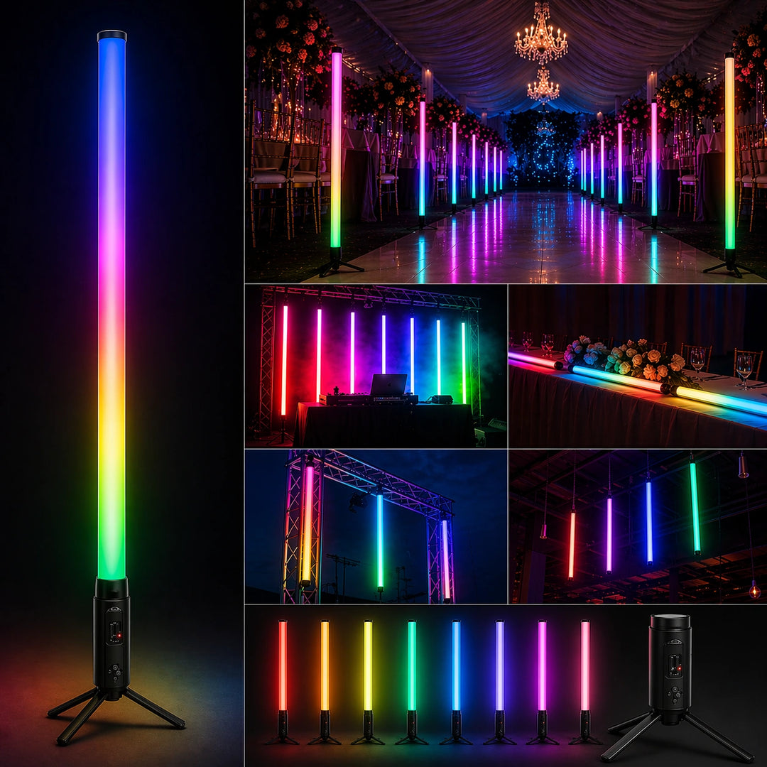 SF-BPT360 wireless 360° tube light, black finish, front view.