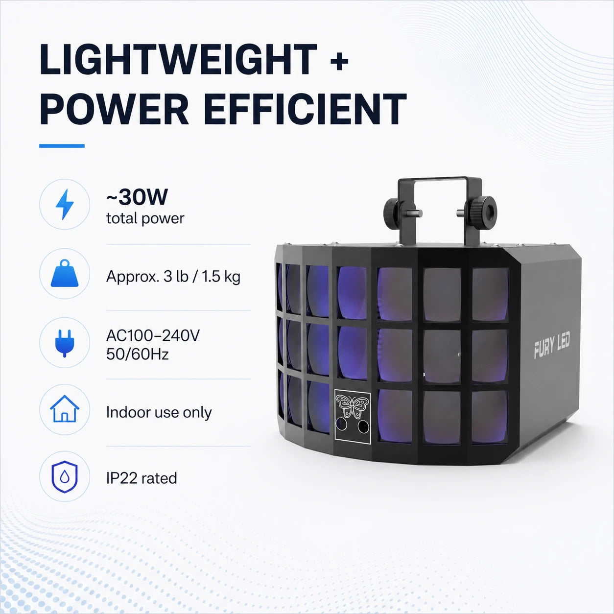 SF-DL2000 lightweight power-efficient derby light with indoor IP22 rating.