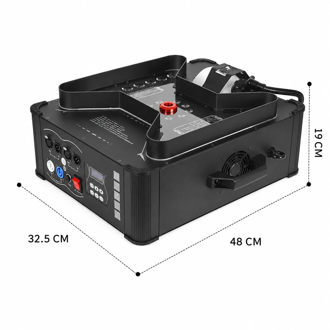 SF-VF3000 Aurora Jet vertical LED fog machine product shot on a clean white background.