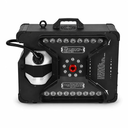 SF-VF3000 Aurora Jet vertical LED fog machine top view with nozzle and control detail highlights.