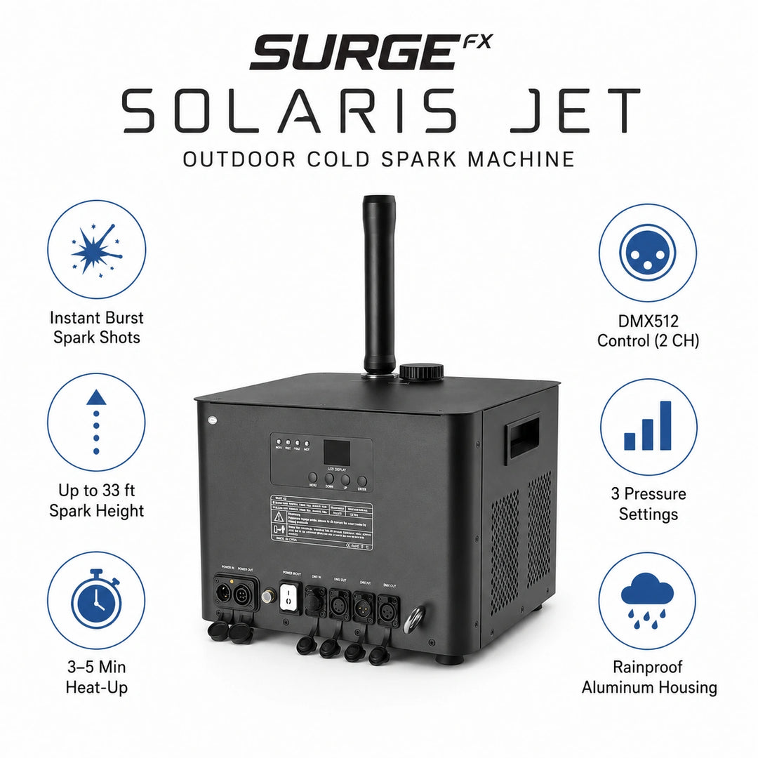 SurgeFX Solaris Jet – Outdoor Cold Spark Machine SurgeFX Solaris Jet – Outdoor Cold Spark Machine