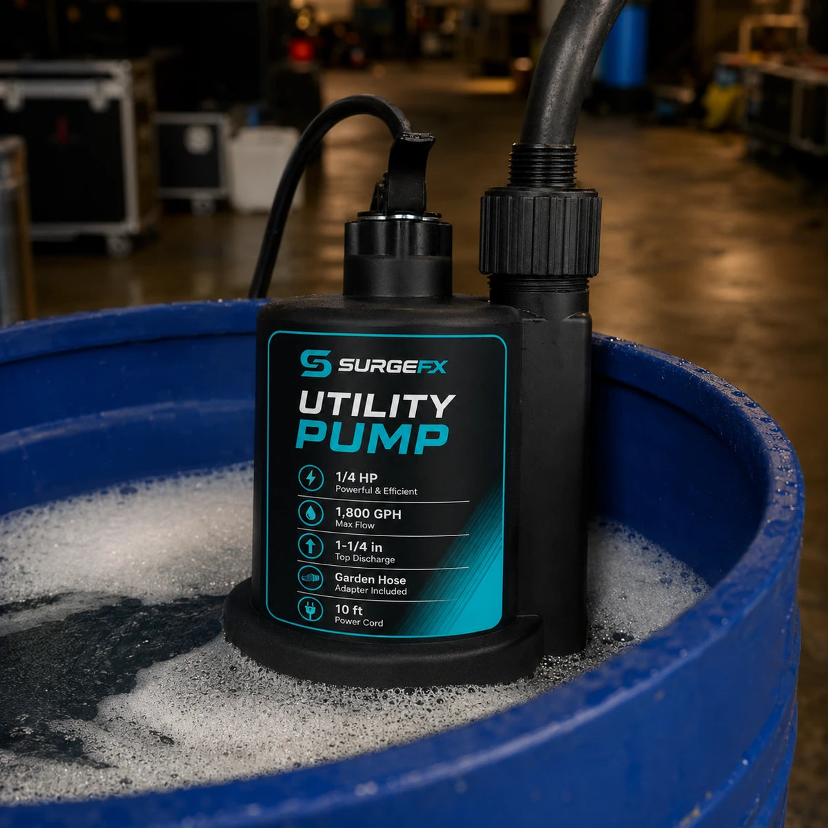 SurgeFX Utility Pump barrel setup