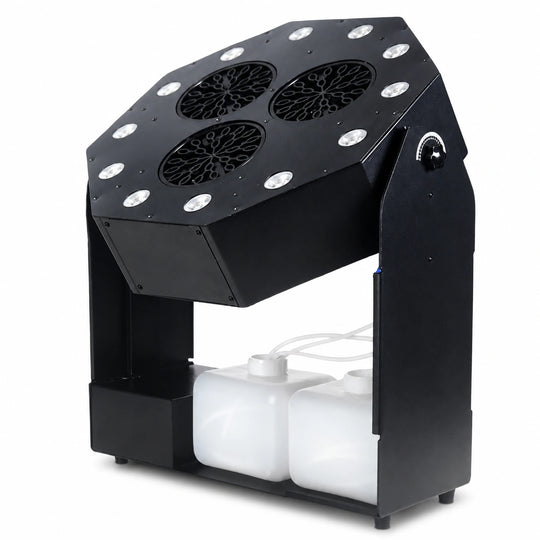 SurgeFX Ventaris triple-fan bubble machine on a clean white background