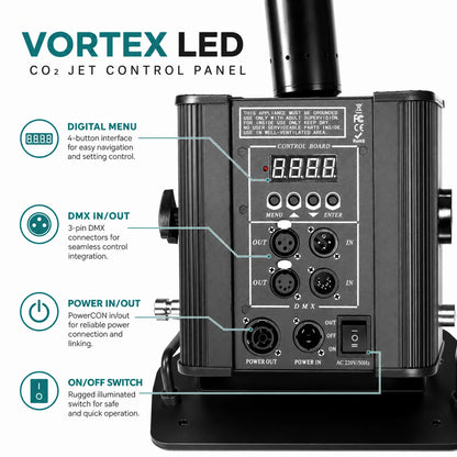 SurgeFX Vortex LED CO2 Jet control panel