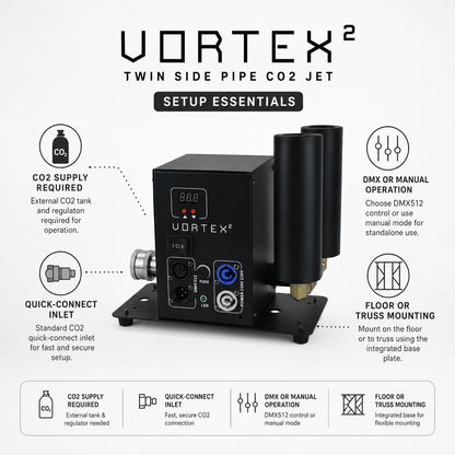 SurgeFX Vortex² Twin Side Pipe CO2 Jet CO2 setup requirements
