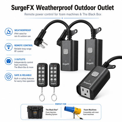 SurgeFX Weatherproof Outdoor Remote Control Outlet Plug for Lighting & Effects — Main Product Kit
