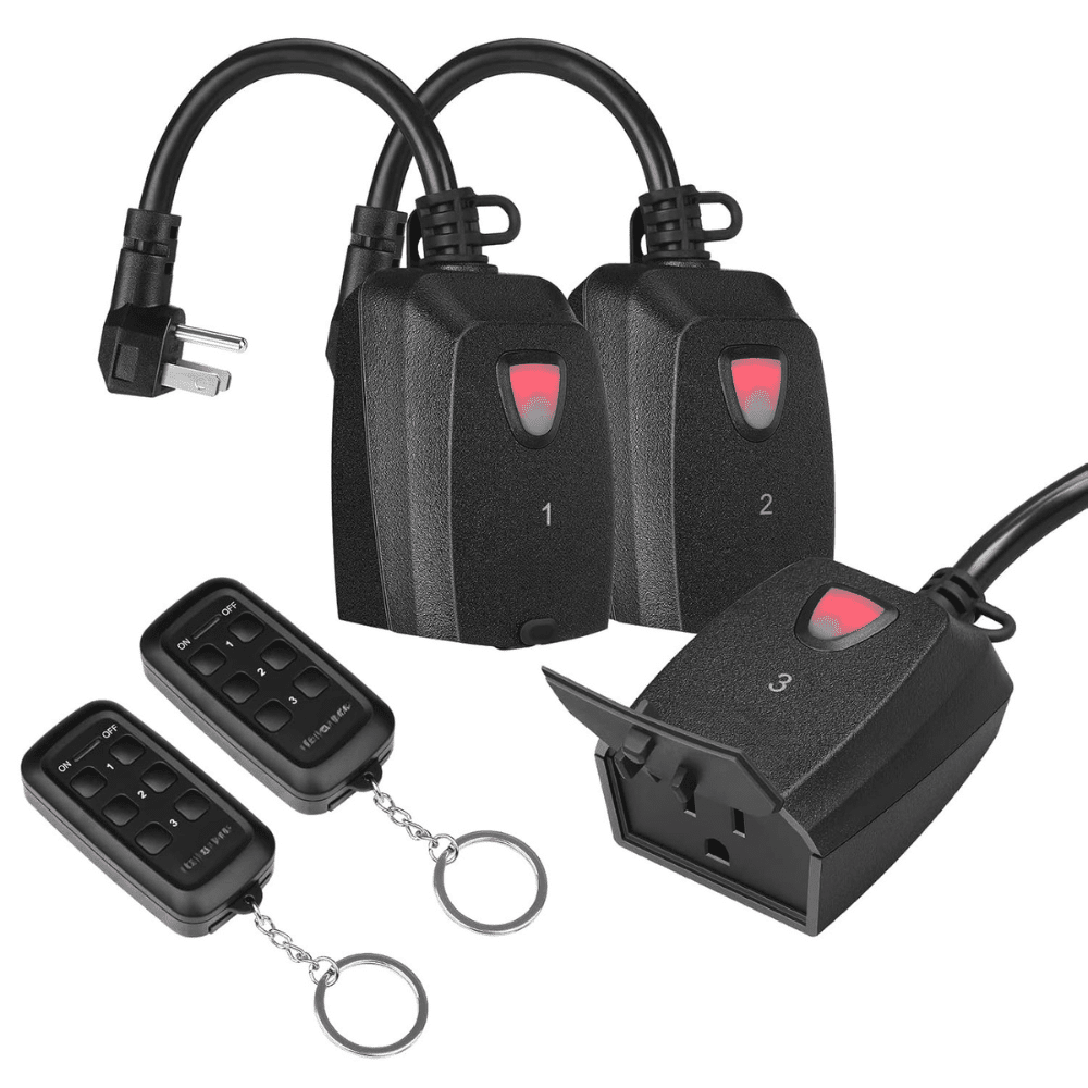 SurgeFX Weatherproof Outdoor Remote Control Outlet Plug for Lighting & Effects - SurgeFX