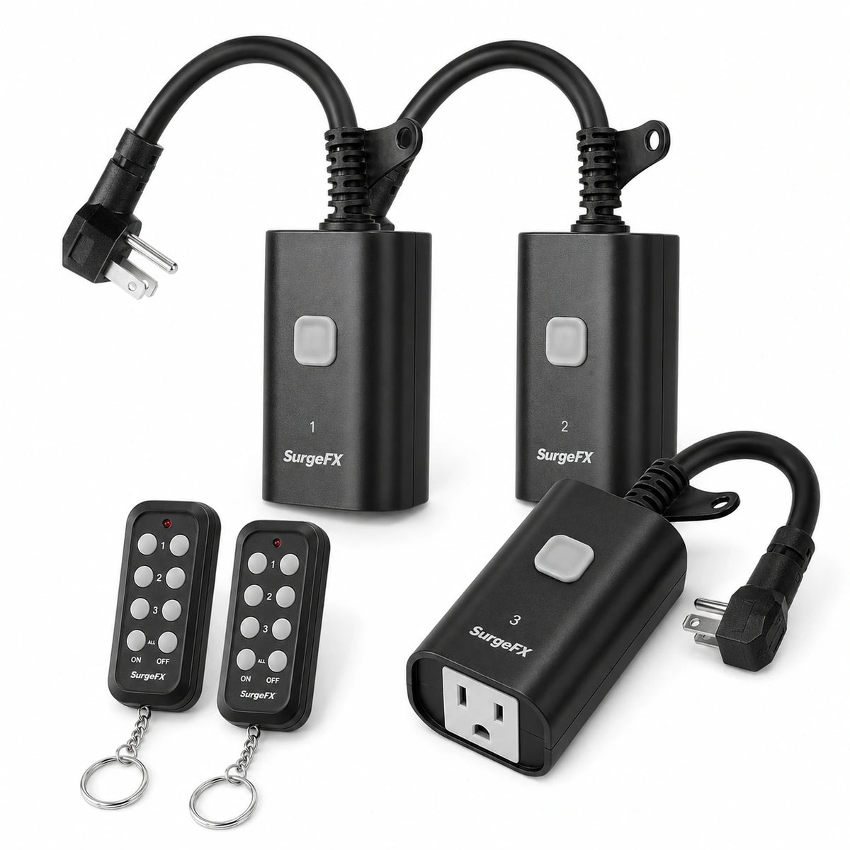 SurgeFX Weatherproof Outdoor Remote Control Outlet Plug for lighting effects